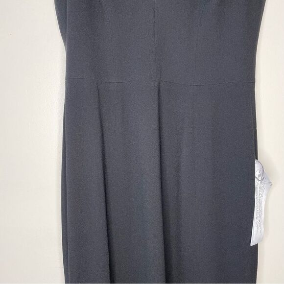 Dress the Population Dress Sandra Gown V Neck Long Prom Cocktail Black Large - Picture 8 of 15